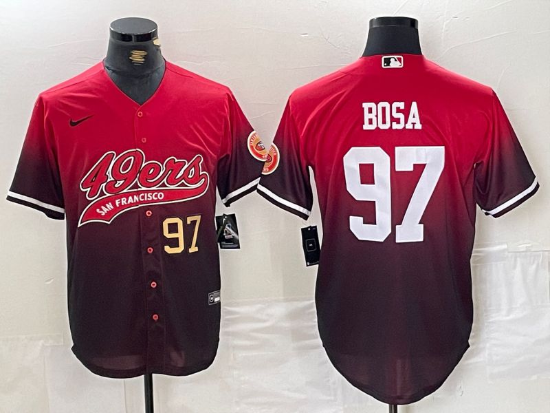 Men San Francisco 49ers #97 Bosa Red Joint Name 2024 Nike Limited NFL Jersey style 6->san francisco 49ers->NFL Jersey